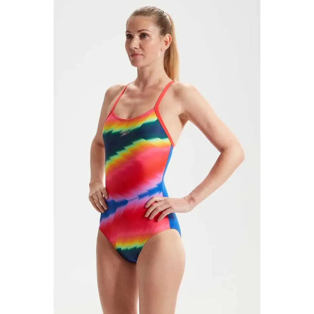Speedo Allover Fixed Crossback Badetøy female Speedo Allover Fixed Crossback Badetøy female