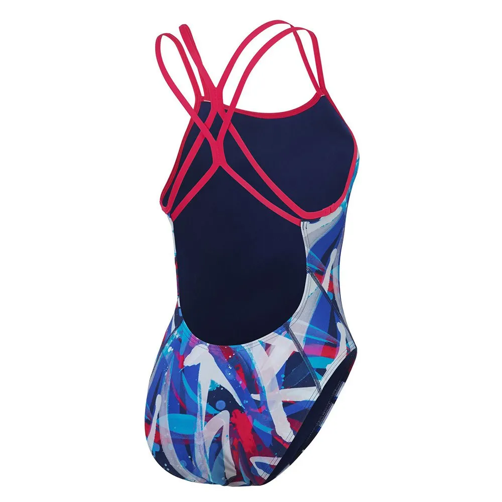 Speedo Allover Star-back Badetøy female, Magenta haze