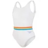 Speedo Belted Deep U-back Badetøy female, White / orange fizz / mango / sky blue / blue bay