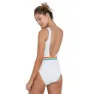 Speedo Belted Deep U-back Badetøy female, White / orange fizz / mango / sky blue / blue bay