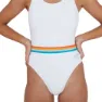 Speedo Belted Deep U-back Badetøy female, White / orange fizz / mango / sky blue / blue bay