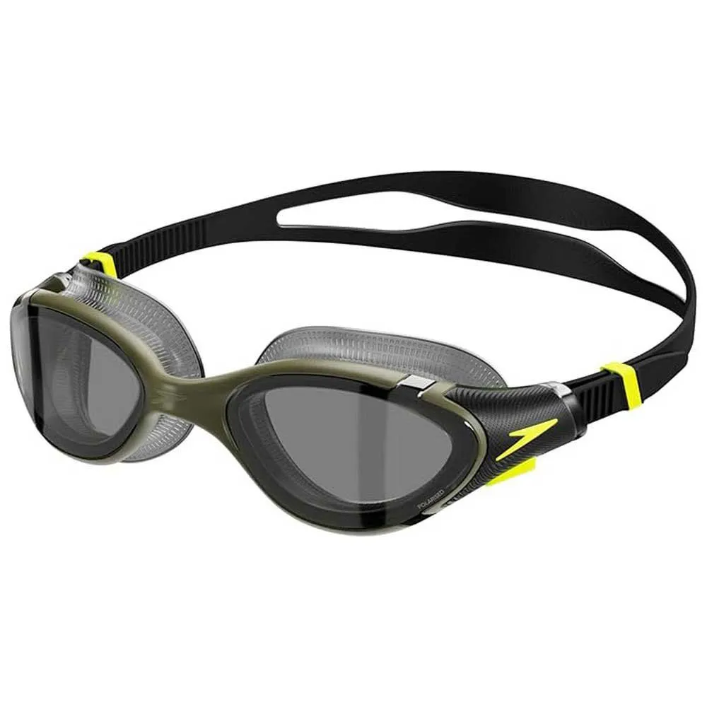 Speedo Biofuse 2.0 Polarised Svømmebriller unisex, Dark green / hyper / polarised smoke, One Size