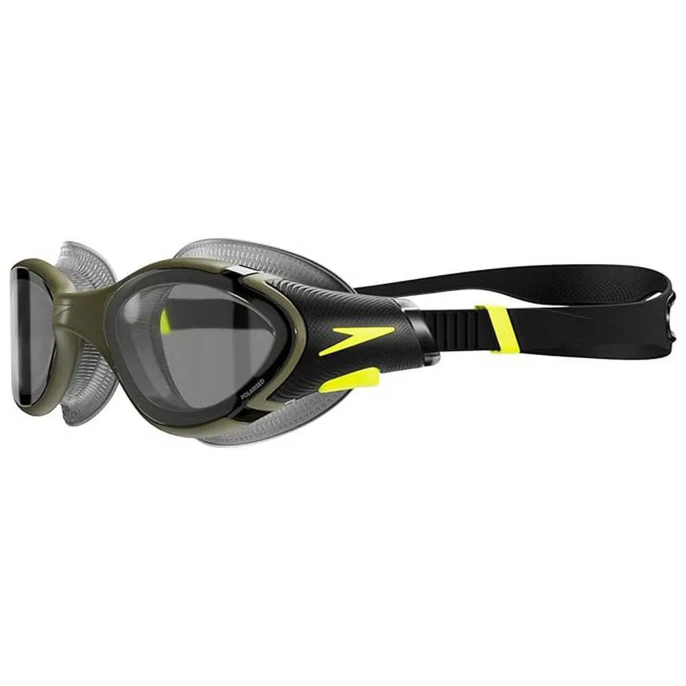 Speedo Biofuse 2.0 Polarised Svømmebriller unisex, Dark green / hyper / polarised smoke, One Size