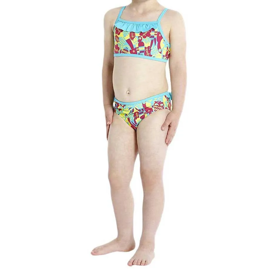 Speedo Birds Buddies Essential Bikini male, Magenta / bali blue / citron, 3Y