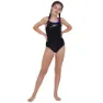 Speedo Boom Placement Muscleback Badetøy female, Black / beautiful blue, 7-8Y