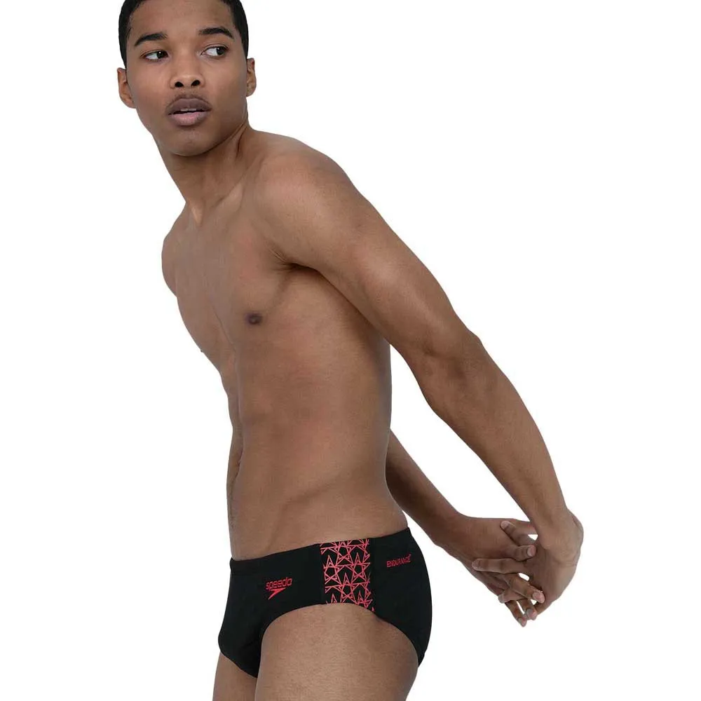 Speedo Boom Star Splice 7 Cm Badetrusser male, Black / fed red