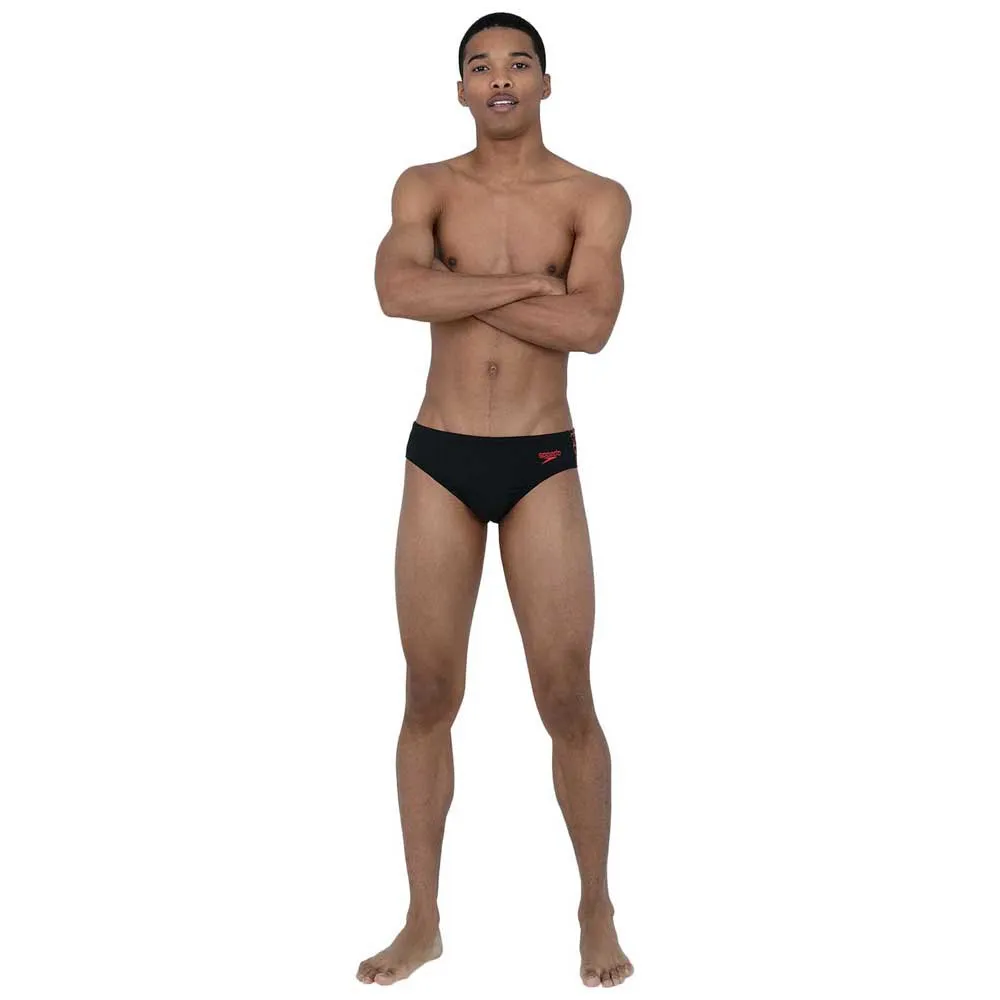 Speedo Boom Star Splice 7 Cm Badetrusser male, Black / fed red