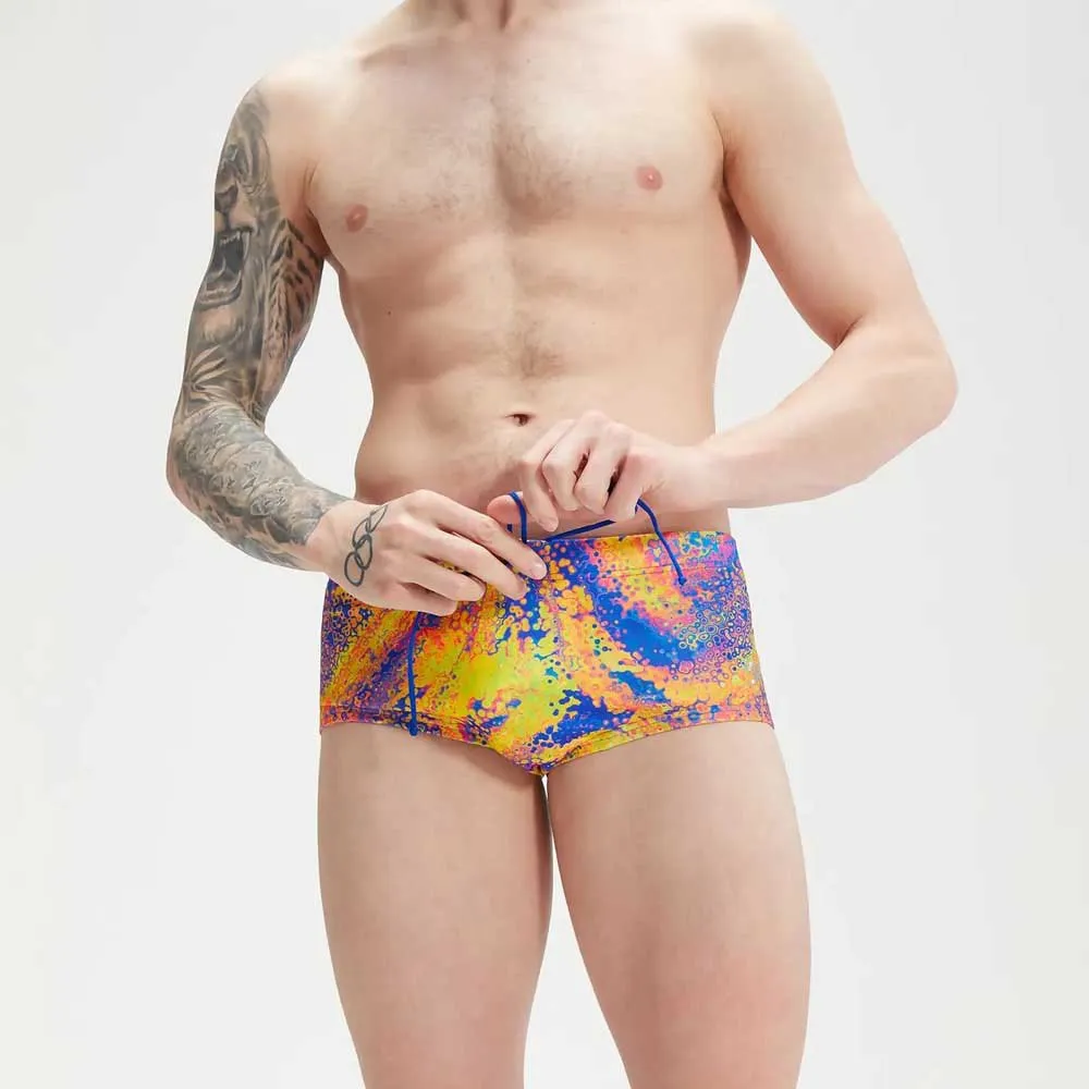Speedo Club Training Allover 17 Cm Badetrusser male, Indigo glow / orchid shine / green glow / mango / lemon dr