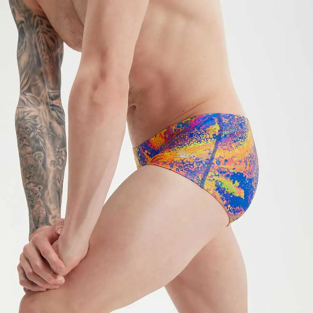 Speedo Club Training Allover 17 Cm Badetrusser male, Indigo glow / orchid shine / green glow / mango / lemon dr