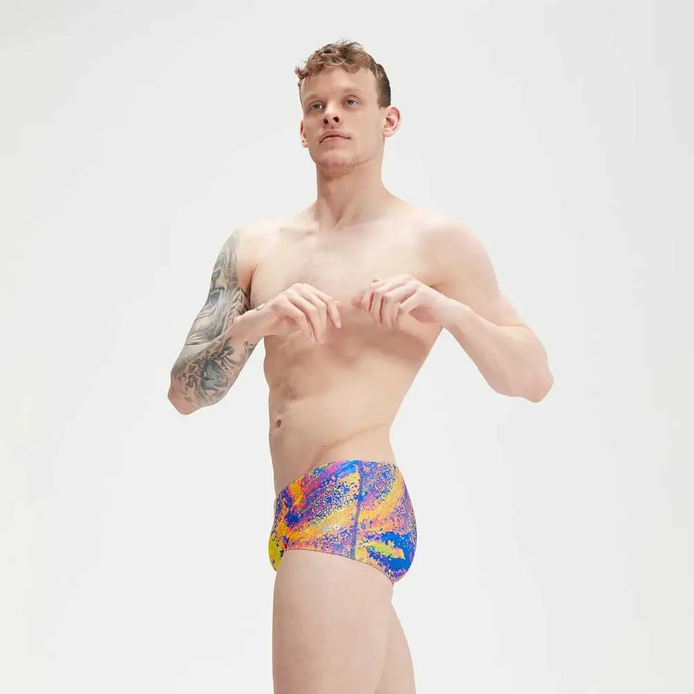 Speedo Club Training Allover 17 Cm Badetrusser male, Indigo glow / orchid shine / green glow / mango / lemon dr