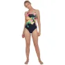 Speedo Colourblend Placement Digital Powerback Badetøy female, Black / mango / lava red / white / jade