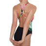 Speedo Colourblend Placement Digital Powerback Badetøy female, Black / mango / lava red / white / jade