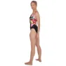 Speedo Colourblend Placement Digital Powerback Badetøy female, Black / mango / lava red / white / jade