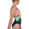Speedo Colourblend Placement Digital Powerback Badetøy female, Black / mango / lava red / white / jade