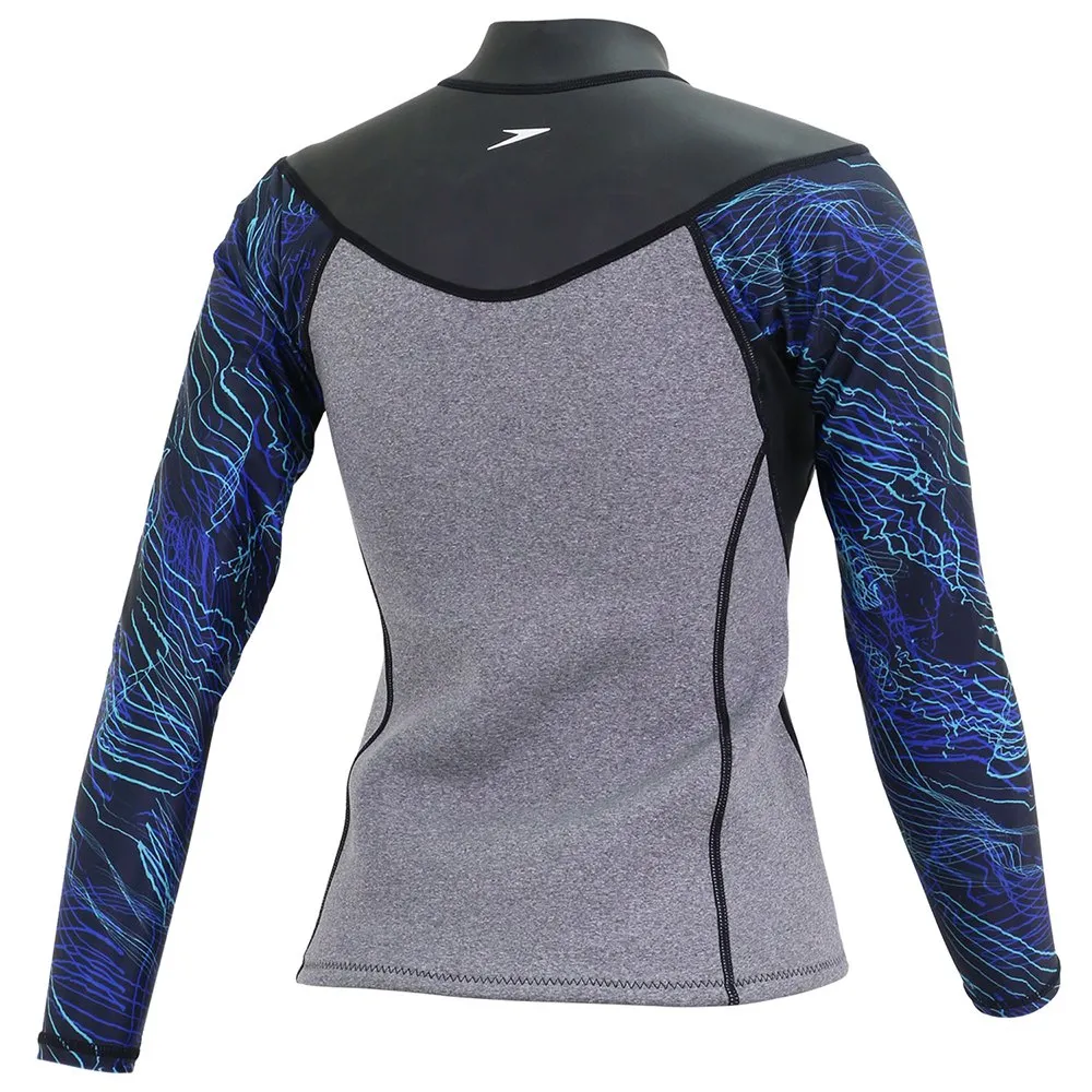 Speedo Combofit Activity Multisport 2mm Neopren Langarmet T-skjorte unisex, Black / aquarium, XL