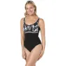 Speedo Contourluxe Printed Badetøy female, Black / white