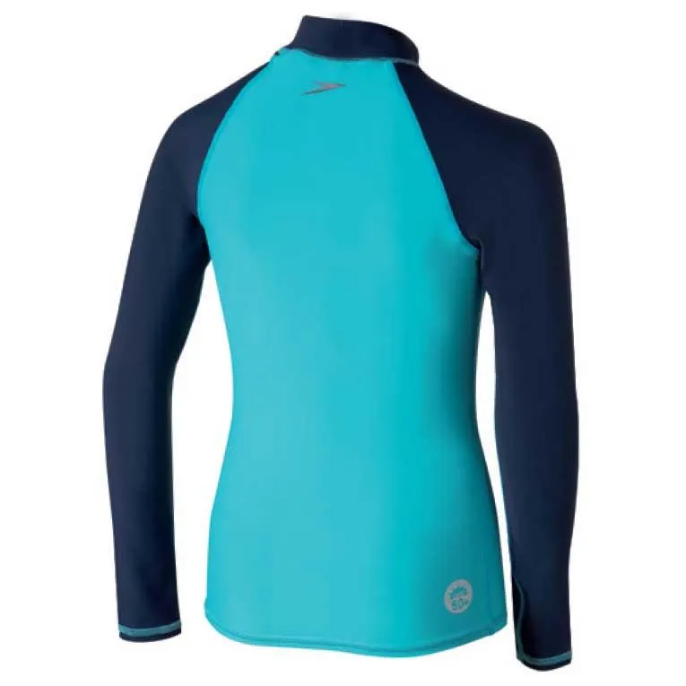 Speedo Delight Uv-beskyttende Langermet T-skjorte unisex, Turquoise / navy, 10Y Speedo Delight Uv-beskyttende Langermet T-skjorte unisex, Turquoise / navy, 10Y