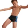 Speedo Digi Allover Panel Badeshorts Boxer male, Black / lava red / neon absinthe / lapis blue / blue flame, 5-6Y