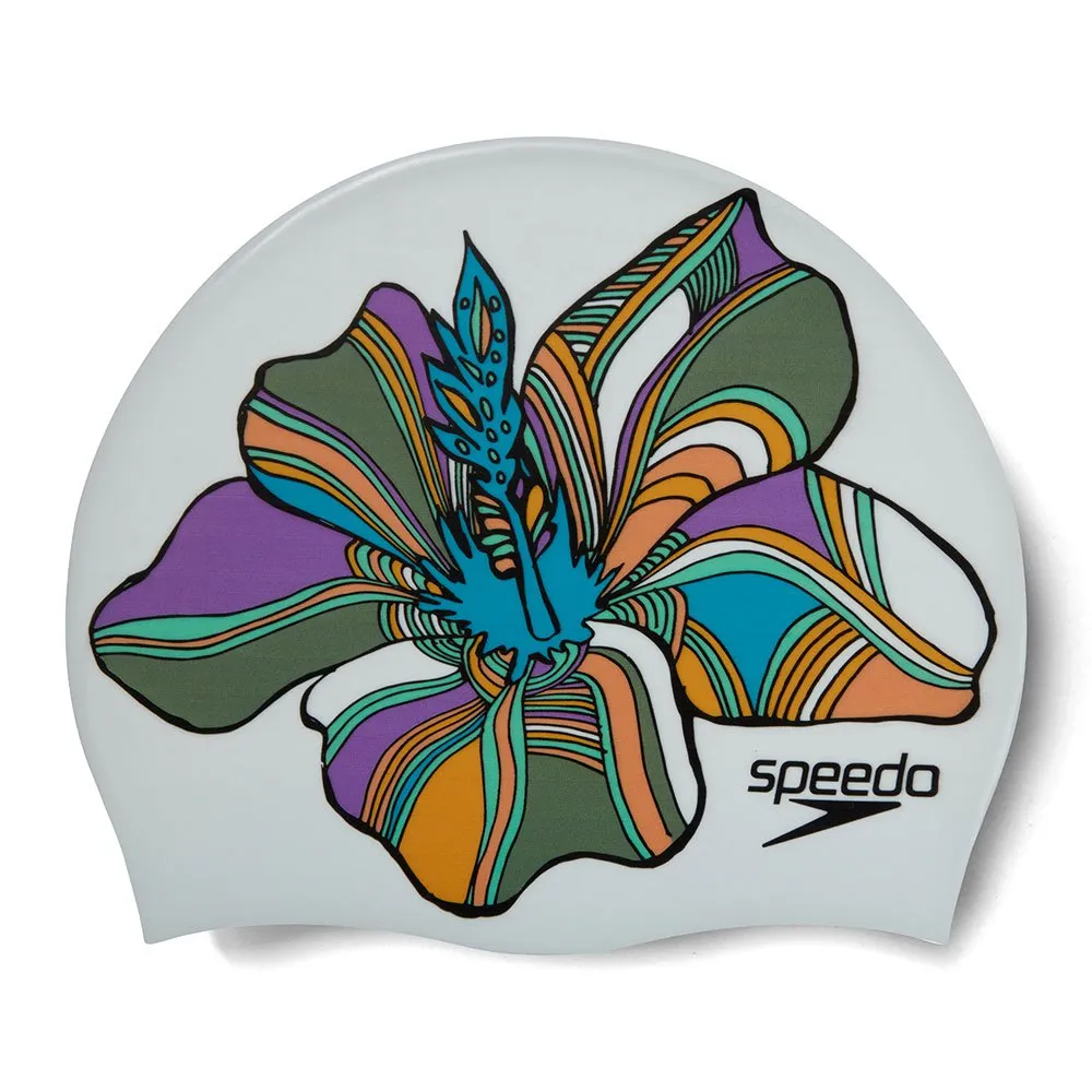 Speedo Digital Printed Badehette unisex, Fern green / fluo arctic / neon violet Speedo Digital Printed Badehette unisex, Fern green / fluo arctic / neon violet