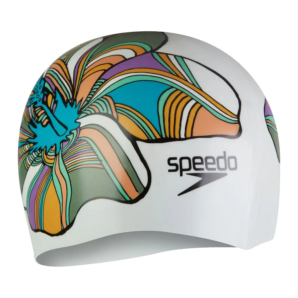 Speedo Digital Printed Badehette unisex, Fern green / fluo arctic / neon violet Speedo Digital Printed Badehette unisex, Fern green / fluo arctic / neon violet