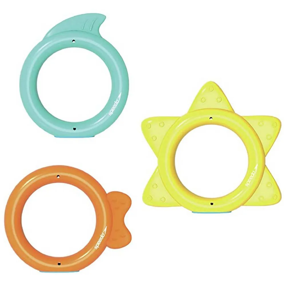 Speedo Dykkerringer unisex, Blue / yellow / orange, One Size Speedo Dykkerringer unisex, Blue / yellow / orange, One Size