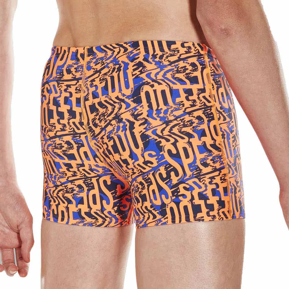 Speedo Electric Spritz Allover Badeshorts Boxer male, Amparo blue / navy / fluo orange Speedo Electric Spritz Allover Badeshorts Boxer male, Amparo blue / navy / fluo orange