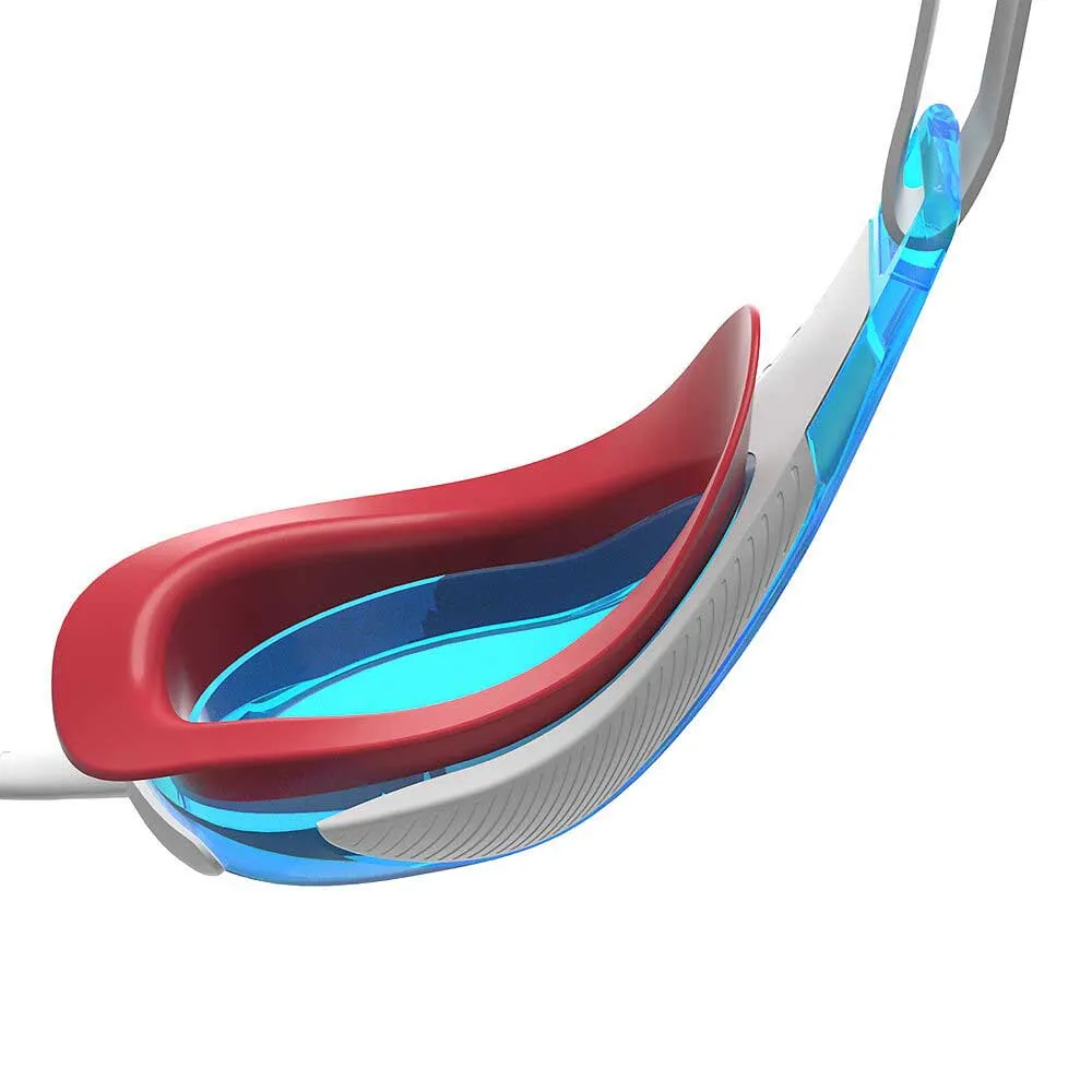Speedo Fastskin Hyper Elite Svømmebriller unisex, Aqua blue / bolt / flame red, One Size