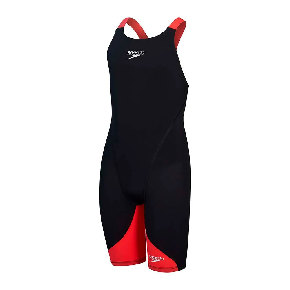 Speedo Fastskin Lzr Ignite Kneeskin Konkurransedrakt female, Black / flame red, 7-8Y Speedo Fastskin Lzr Ignite Kneeskin Konkurransedrakt female, Black / flame red, 7-8Y