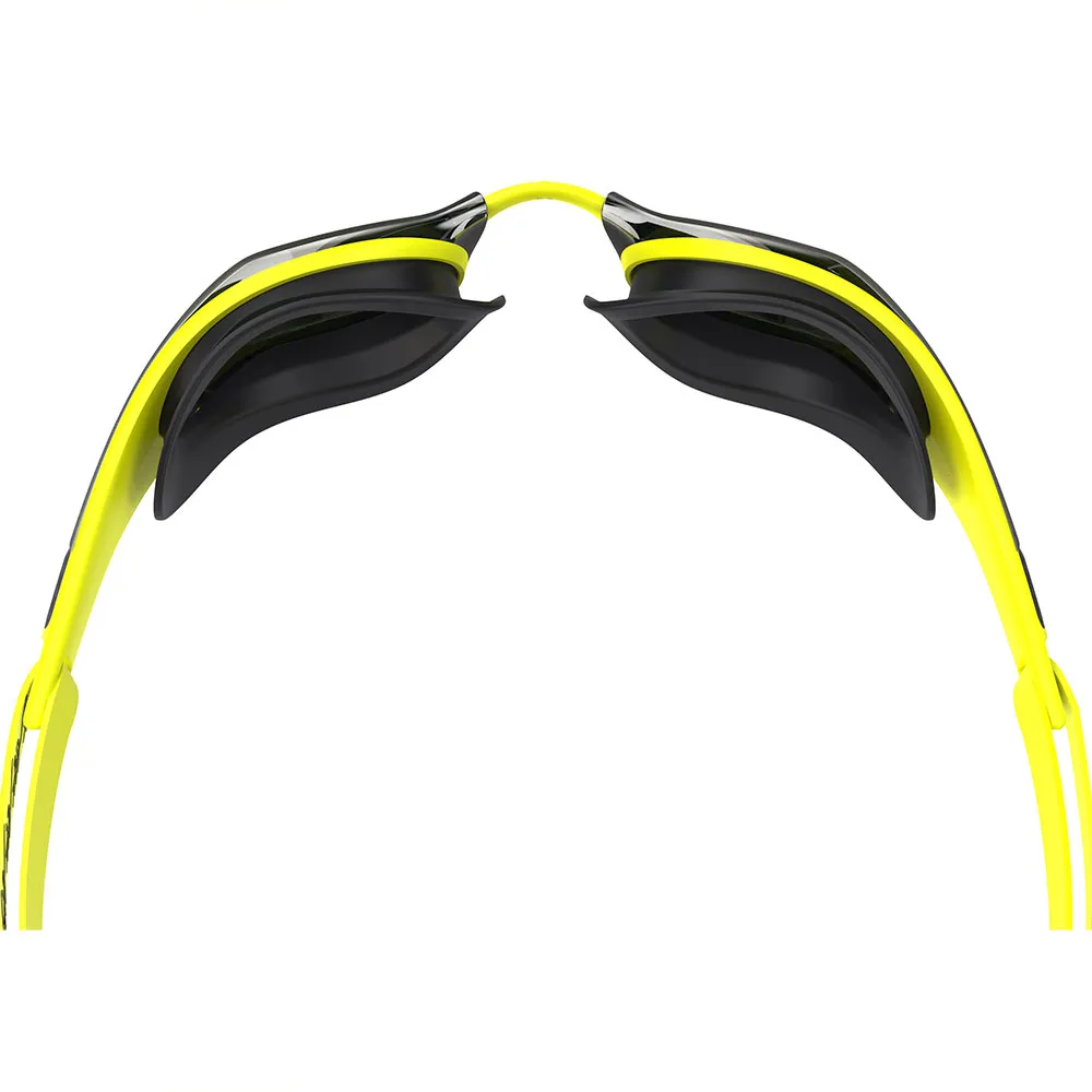 Speedo Fastskin Pure Focus Mirror Svømmebriller unisex, Hyper yellow / smoke / silver mirror, One Size