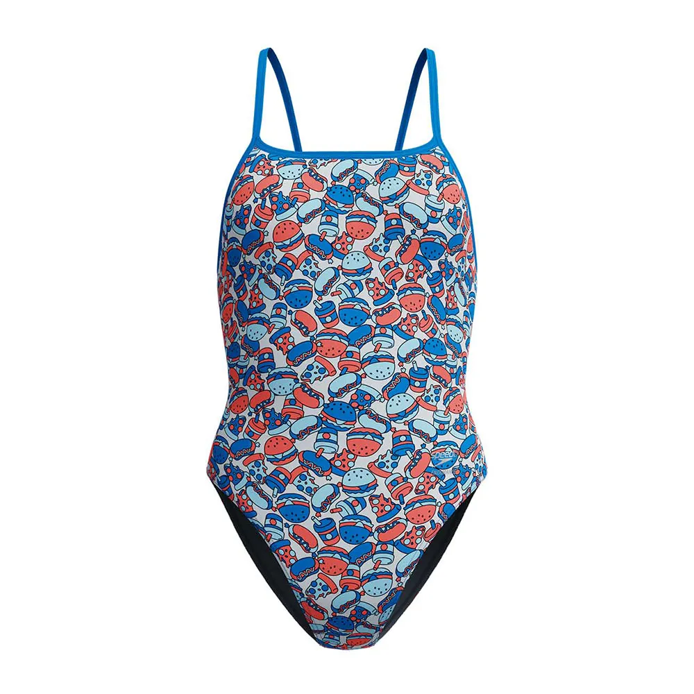 Speedo Fl Printed Web Back Badetøy female Speedo Fl Printed Web Back Badetøy female