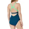 Speedo Flex Band With Integrated Swim Bra Badetøy female, Dark teal / harlequin green, BD