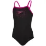 Speedo Gala Logo Muscleback Badetøy female, Black / electric pink, 15-16Y