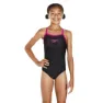 Speedo Gala Logo Muscleback Badetøy female, Black / electric pink, 15-16Y