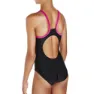 Speedo Gala Logo Muscleback Badetøy female, Black / electric pink, 15-16Y