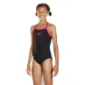 Speedo Gala Logo Muscleback Badetøy female, Black / electric pink, 15-16Y