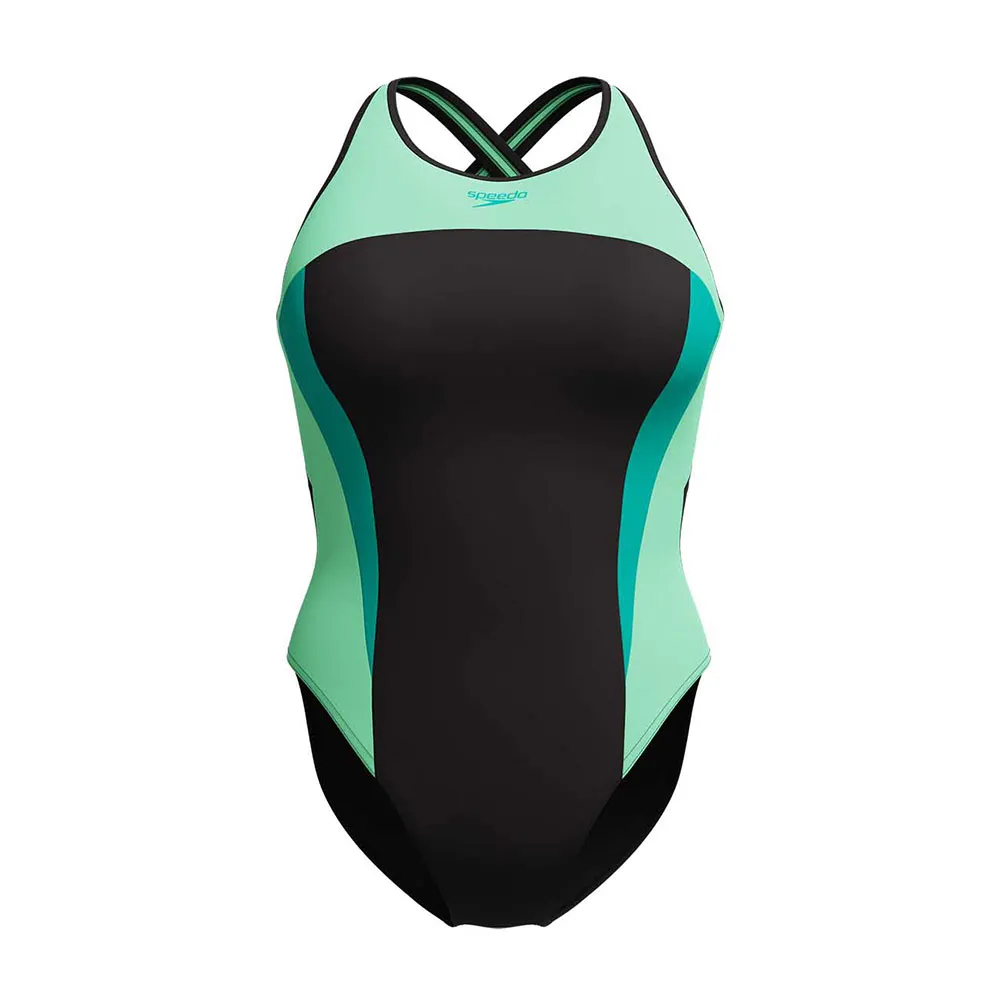 Speedo High Neck Splice Cross Back Badetøy female