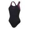 Speedo Hyperboom Splice Racerback Badetøy female, Black / plum dandy