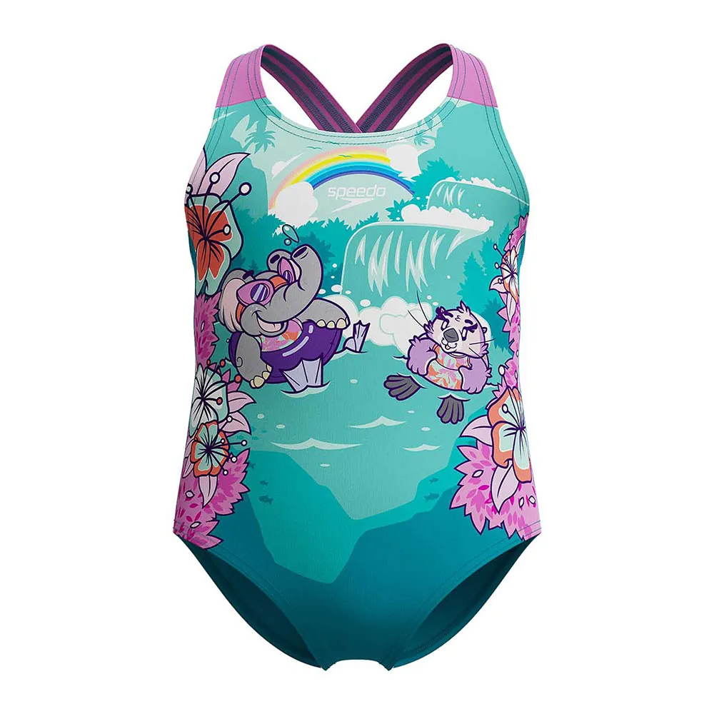 Speedo Learn To Swim Printed Crossback Badetøy female