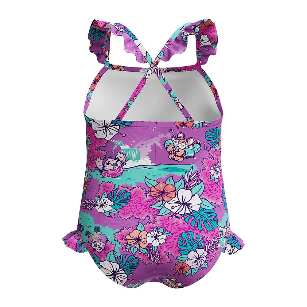 Speedo Learn To Swim Printed Frill Thinstrap Badetøy female Speedo Learn To Swim Printed Frill Thinstrap Badetøy female