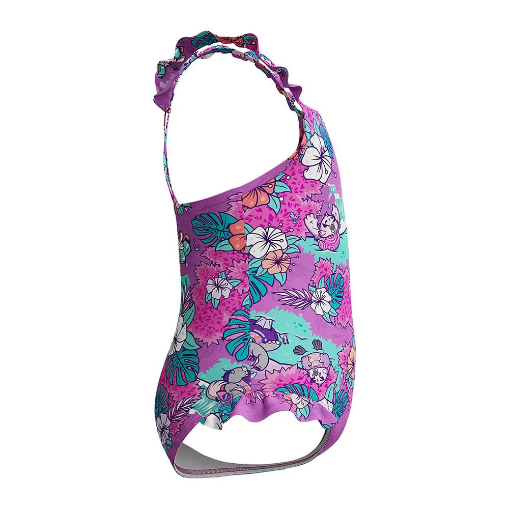 Speedo Learn To Swim Printed Frill Thinstrap Badetøy female Speedo Learn To Swim Printed Frill Thinstrap Badetøy female