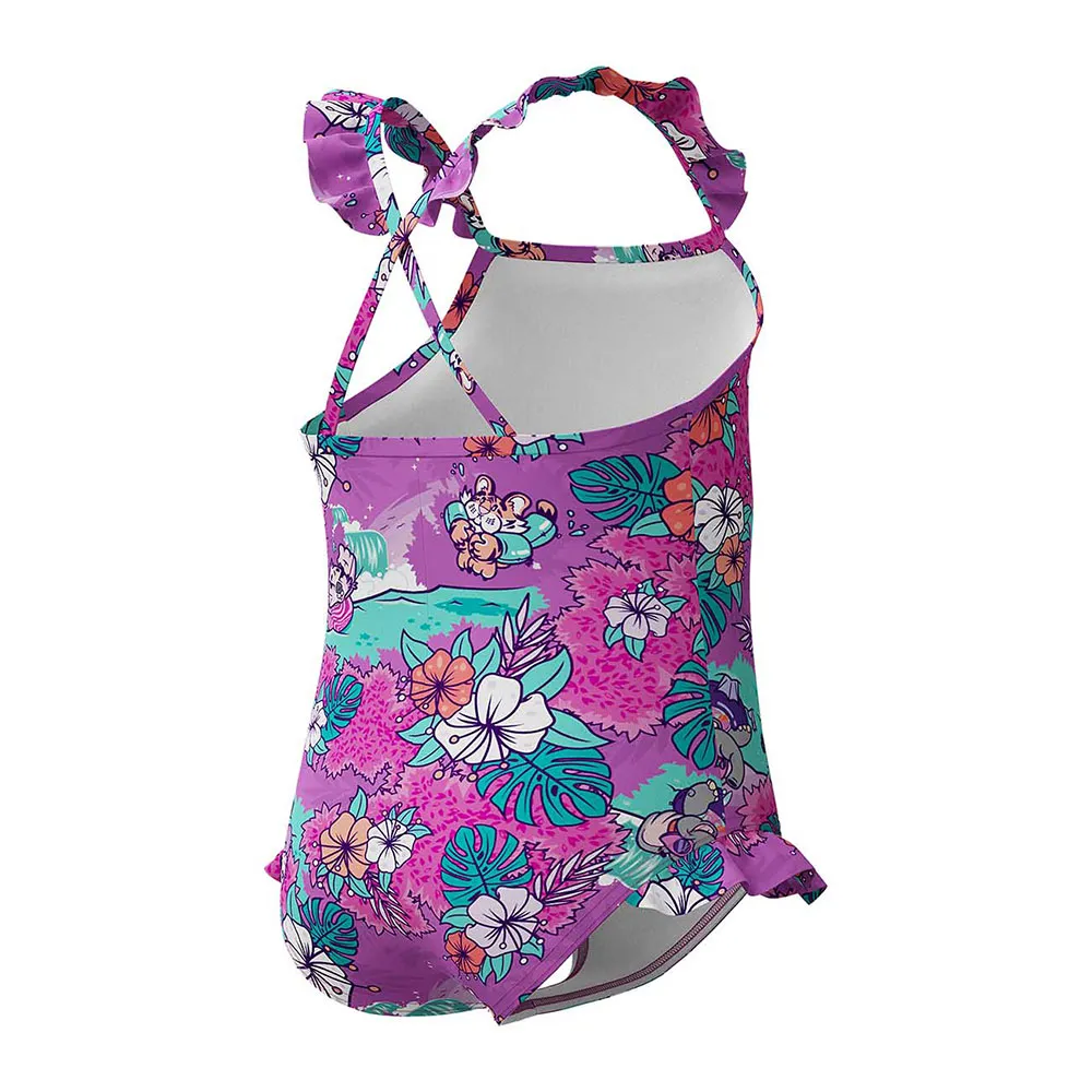 Speedo Learn To Swim Printed Frill Thinstrap Badetøy female Speedo Learn To Swim Printed Frill Thinstrap Badetøy female