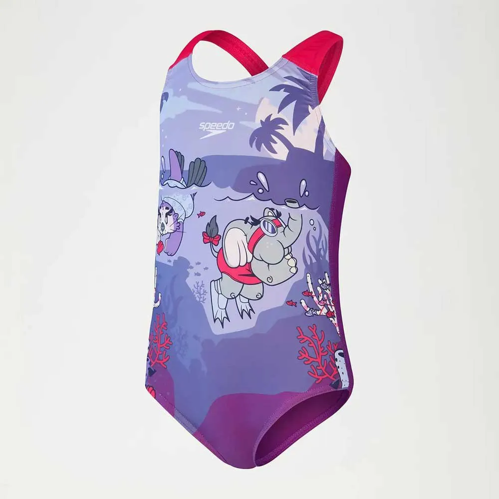 Speedo Learn To Swim Printed Racerback Badetøy female