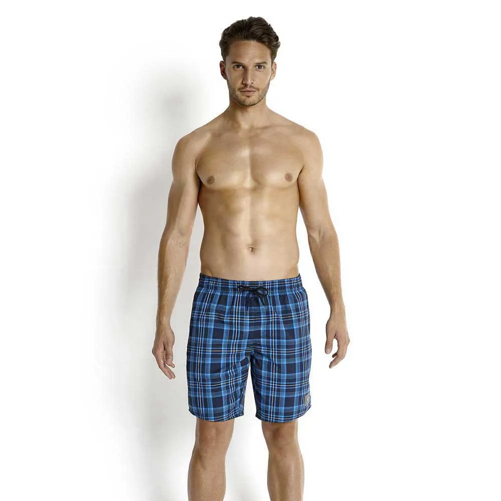 Speedo Line Check Yarn Dyed Leisure 18´´ Badebukse, Navy / powder blue / fresh water / white Speedo Line Check Yarn Dyed Leisure 18´´ Badebukse, Navy / powder blue / fresh water / white