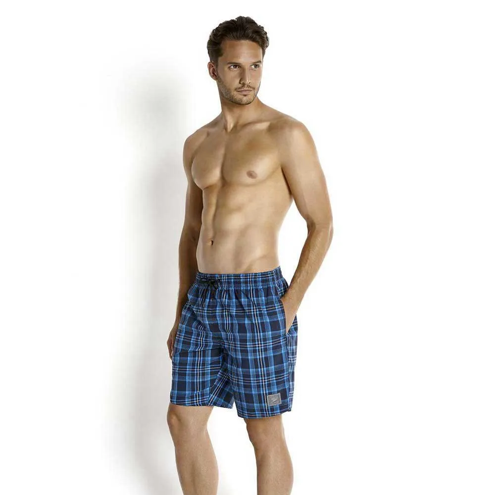 Speedo Line Check Yarn Dyed Leisure 18´´ Badebukse, Navy / powder blue / fresh water / white Speedo Line Check Yarn Dyed Leisure 18´´ Badebukse, Navy / powder blue / fresh water / white
