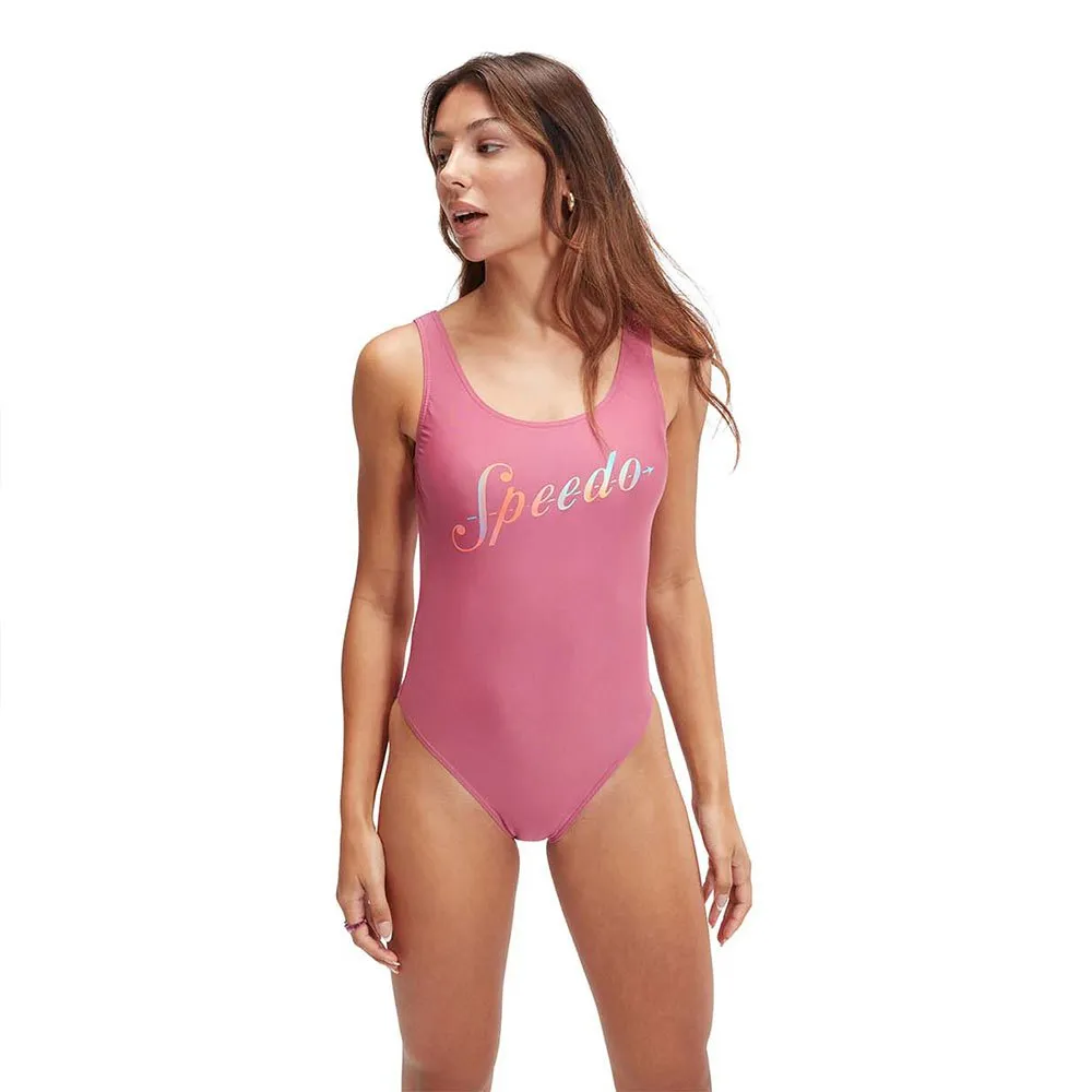 Speedo Logo Deep U-back Badetøy female Speedo Logo Deep U-back Badetøy female