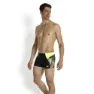 Speedo Logo Panel Badeshorts Boxer male, Black / fluo yellow