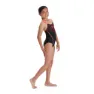 Speedo Medley Logo Medalist Eco Enduraflex Badetøy female, Black / siren red, 5-6Y