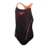 Speedo Medley Logo Medalist Eco Enduraflex Badetøy female, Black / siren red, 5-6Y
