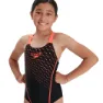 Speedo Medley Logo Medalist Eco Enduraflex Badetøy female, Black / siren red, 5-6Y