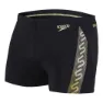 Speedo Monogram Badeshorts Boxer male, Black / global gold